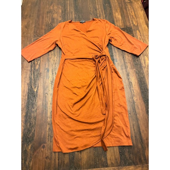Berydress Dresses & Skirts - BeryDress Rust Wrap Dress Size XL, NWT